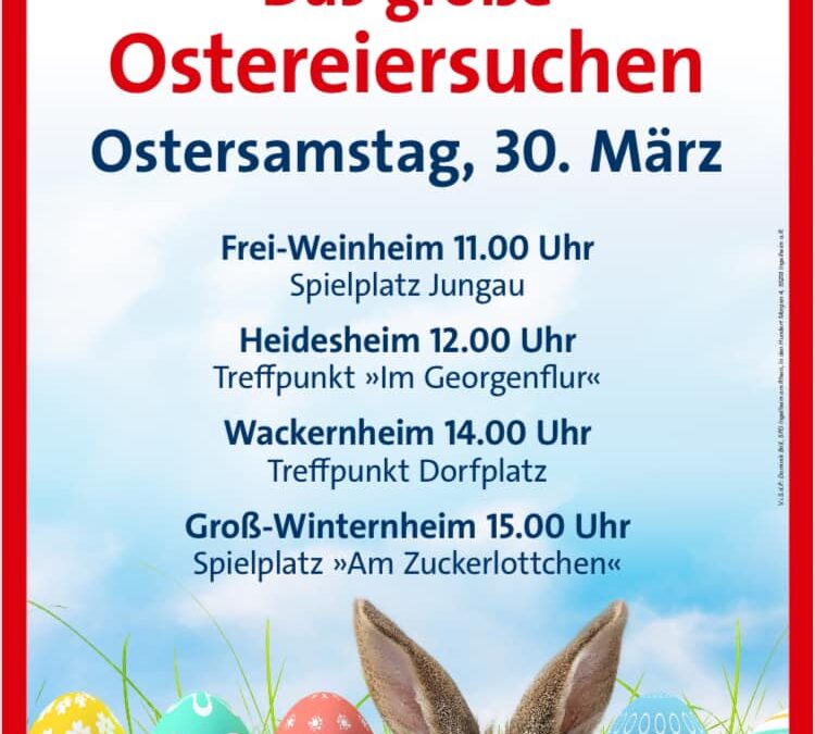 SPD lädt zur Ostereiersuche am Ostersamstag